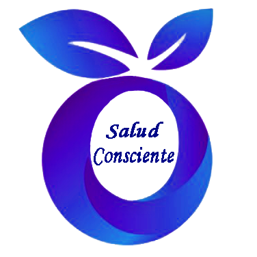 LOGO SALUD Consciente SANACIONPURA DEYMA RODRIGUEZ COACH Y TERAPEUTA MORADO Y AZUL